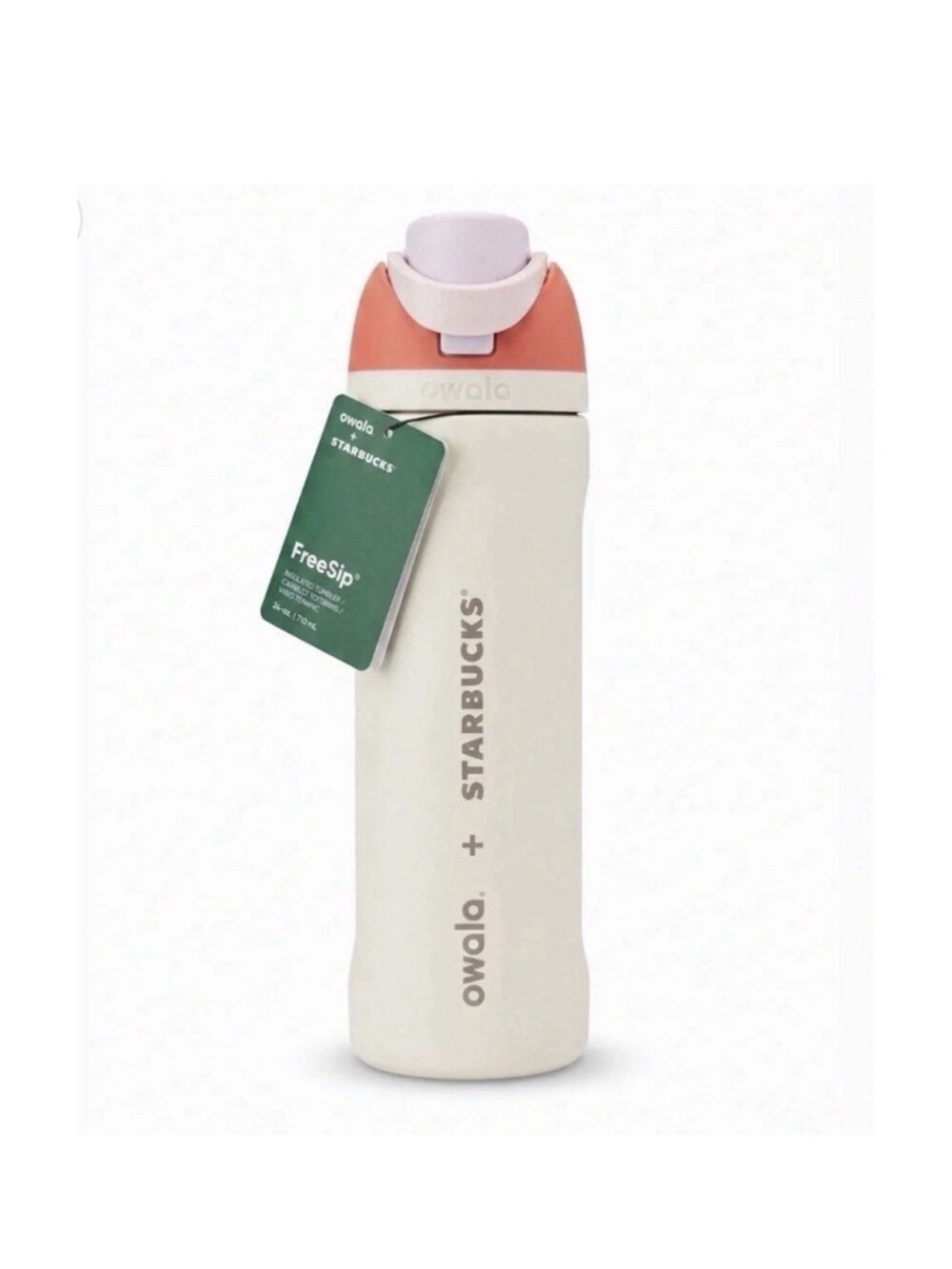 Starbucks Owala Cream & Coral FreeSip Water Bottle